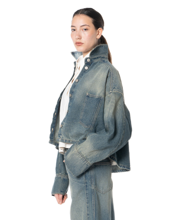 Andrea Ya'aqov, cropped oversize denim jacket