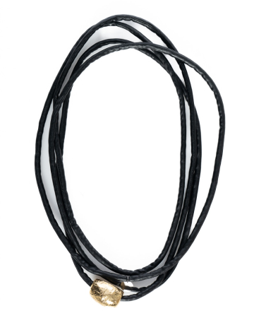 maria calderara, schwarze Schlaufenkette mit Perle