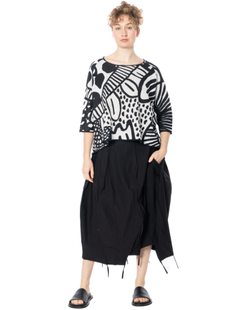 RUNDHOLZ BLACK LABEL, skirt with deconstruction 1263220306
