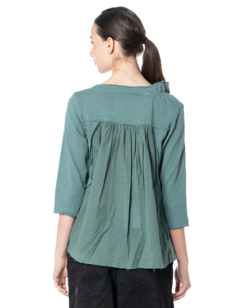 RUNDHOLZ BLACK LABEL, cotton shirt with ruching 1263290515