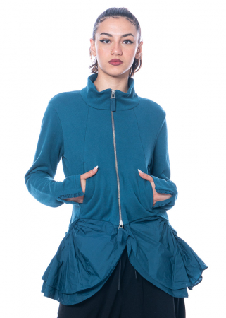 RUNDHOLZ  BLACK  LABEL, feminine jacket with peplum in material mix 2233311105