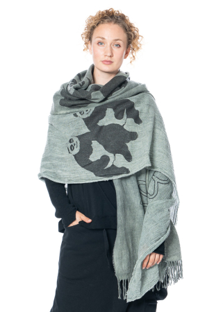 RUNDHOLZ  BLACK  LABEL, scarf with panda print 2243361405