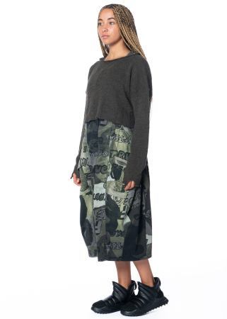 RUNDHOLZ  BLACK  LABEL, tulip shaped camouflage dress 2243600903