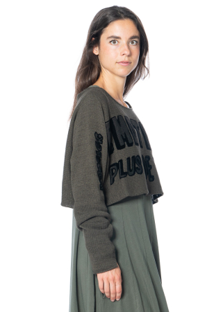 RUNDHOLZ  BLACK  LABEL, cropped sweater with letter print 2243720706