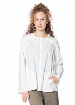 annette görtz, organic cotton blouse DORA with wide collar 