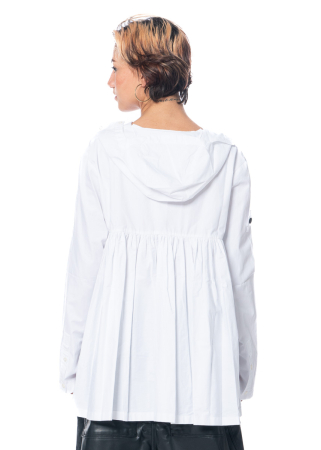 PLUSLAVIE PLÜ, lässige Bluse mit Kapuze A PLEATED BLOUSE