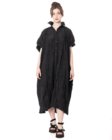 PLUSLAVIE PLÜ, onesize taffeta shirt dress LONG SHIRT