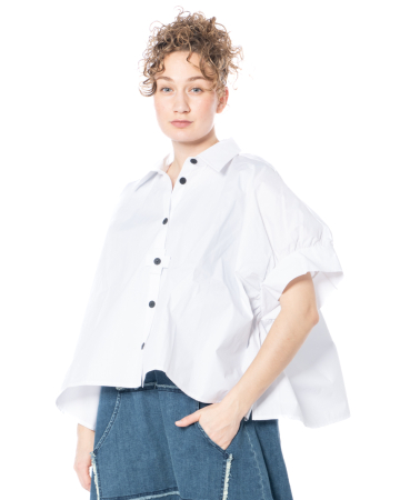 PLUSLAVIE PLÜ, boxy onesize blouse SHORT SHIRT