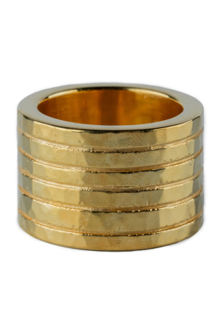 Parts of Four, gold-plated Plane Ring