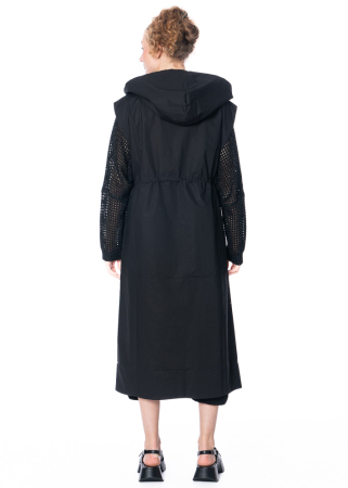 LA HAINE INSIDE US, long waistcoat with hood 5101 LH