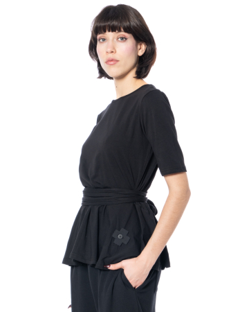 PLUSLAVIE PLÜ, jersey shirt X POSE SHIRT with tie belt