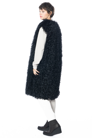 KEDZIOREK, long stylish waistcoat made of faux fur 5101