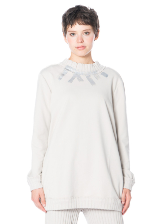 KEDZIOREK, casual sweater with a sophisticated neckline 5134-T