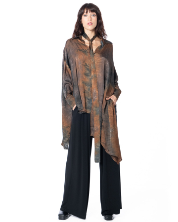  LA HAINE INSIDE US, asymmetric satin blouse 5160 LH