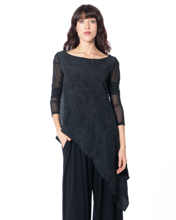 LA HAINE INSIDE US, asymmetric pullover with tulle 5194 LH