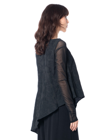 LA HAINE INSIDE US, asymmetric pullover with tulle 5194 LH