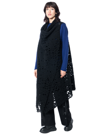 LA HAINE INSIDE US, asymmetrische Weste in offener Strickoptik 5200_LH