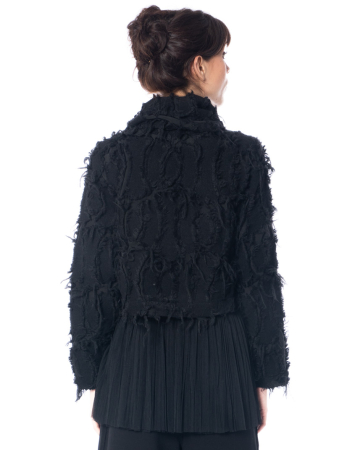 KEDZIOREK, Jacket with fringes and tulle 5308
