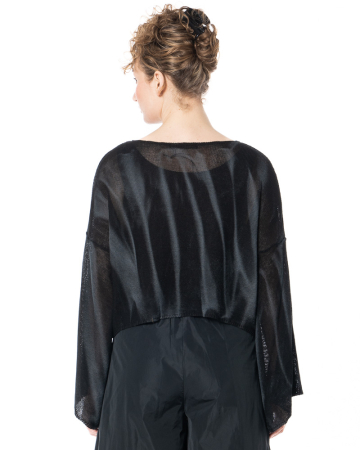 LA HAINE INSIDE US, short sweater with grey color play 5370_LH