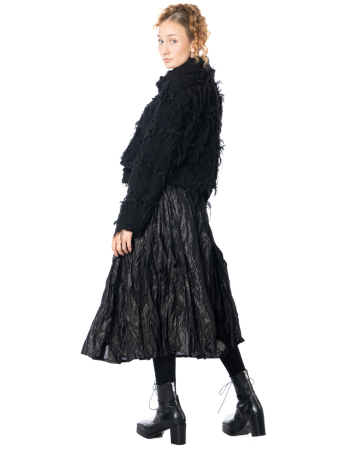 KEDZIOREK, mid-length skirt with a crinkled look 5377