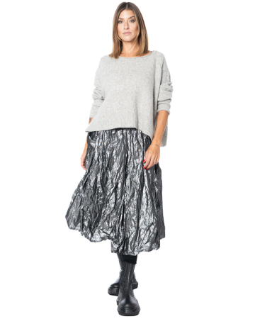 KEDZIOREK, mid-length skirt with a crinkled look 5377
