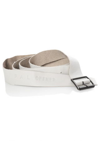 PAL OFFNER, soft leather belt with logo print