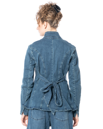 PLUSLAVIE PLÜ, denim jacket THE BOWFLARE with tie belt
