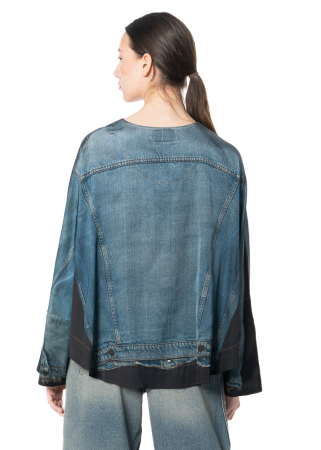 annette görtz, blouse CAD with denim print 
