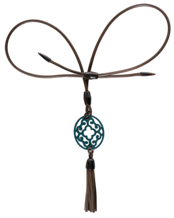 YAEL NADIV, buffalo horn necklace MARA EMERALD
