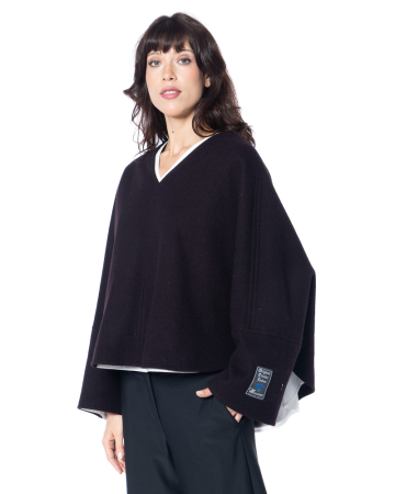 annette görtz, wool top OMARA with v-neck