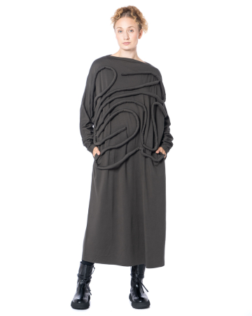 La Vaca Loca, knitted dress with relief-like look PROFUNDO