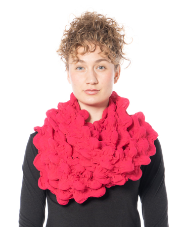 MIKAs, bubble-look shibori scarf