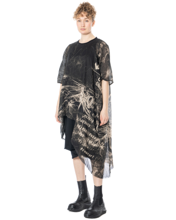 studiob3, asymmetrische Tunika TISLA Black All Over Print