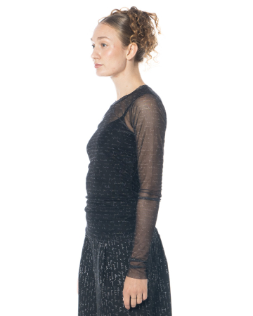 maria calderara, set of two tulle shirts with faded lettering