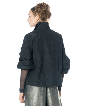 maria calderara, black metallic taffeta blouse
