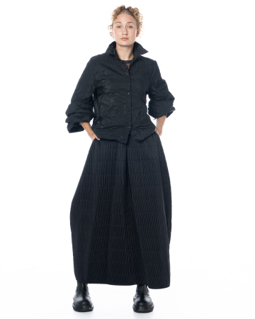 maria calderara, black achromatic waves skirt