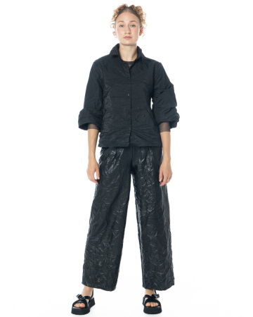 maria calderara, crinkled faux leather pants