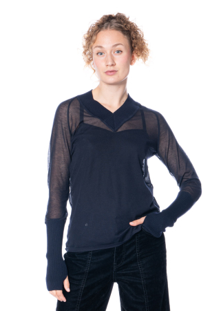 annette görtz, transparent sweater AIR with v-neckline