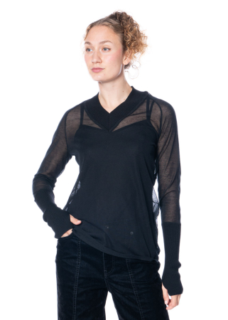 annette görtz, transparent sweater AIR with v-neckline