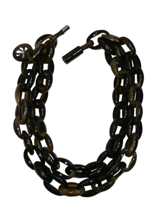 YAEL NADIV, double-strand buffalo horn choker ANGELICA