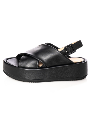 Paloma Barceló, comfortable black platform sandal BASIMA