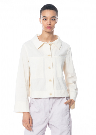annette görtz, lightweight jacket Beja with collar in cotton-linen blend