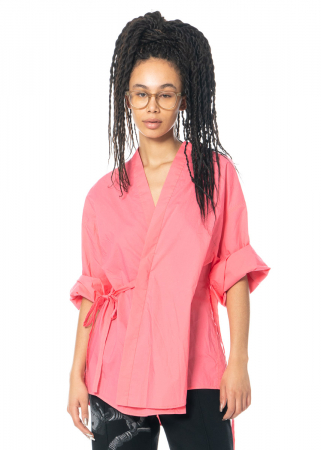 JNBY, elegant pink wrap blouse