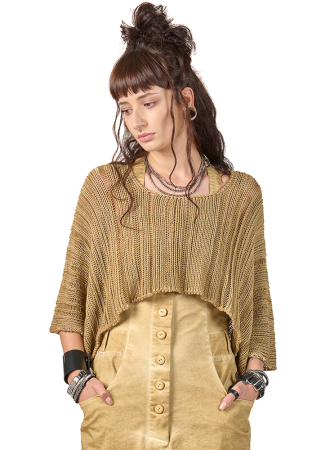 studiob3, short knitted sweater CANDY in dijon old dye