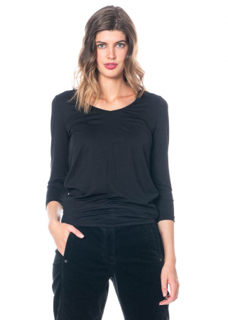 Annette G\u00f6rtz Shirt met lange mouwen zwart casual uitstraling Mode Zakelijke overhemden Shirts met lange mouwen Annette Görtz 