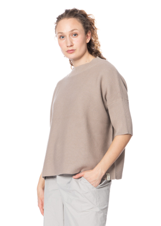 HENRY CHRIST, short-sleeved cotton sweater 
