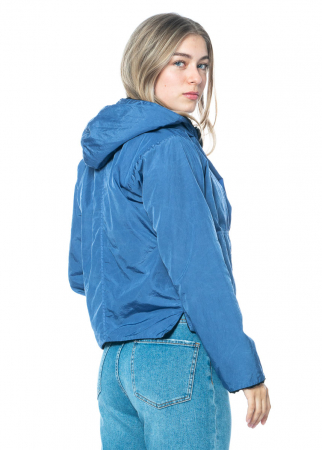 KIMONORAIN, reversible and water resistant jacket in Indigo