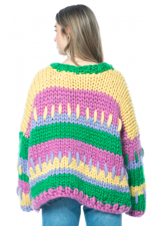 HOPE MACAULAY, hand knitted chunky merino sweater Elida