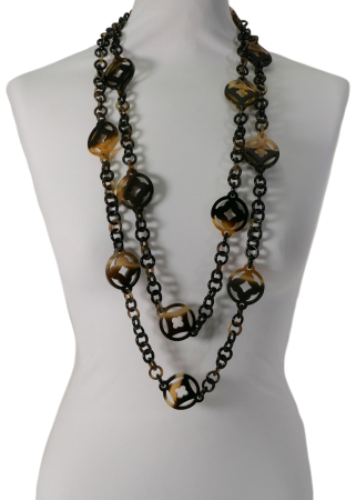 YAEL NADIV, long buffalo horn necklace EMMA