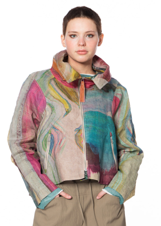 annette görtz, linen jacket FAR1 in watercolor print